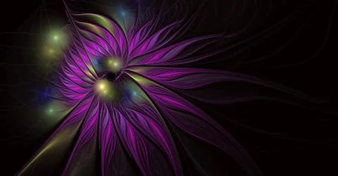 Fantasy artistic flower with lighting effect. Stock-Illustration