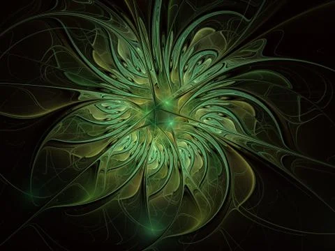 Fantasy artistic flower with lighting effect. Stock-Illustration