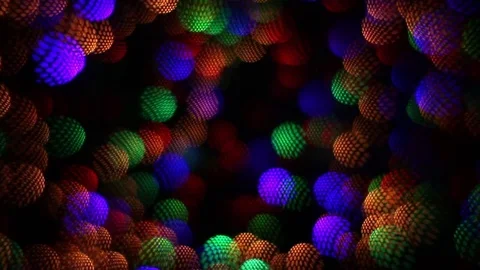Fantasy background of blinking lights with faceted insect eye structure. Stock Footage 84177845