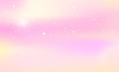 Fantasy background of pink magic sky in sparkling stars. Stock Illustration