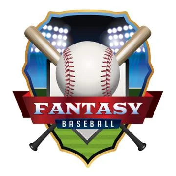 Fantasy Baseball Emblem Illustration Illustrazione stock