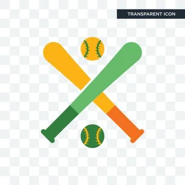 Fantasy baseball vector icon isolated on transparent background, fantasy base Stock Illustration