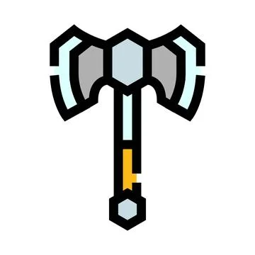 Fantasy battle axe weapon for role playing game Stock-Illustration