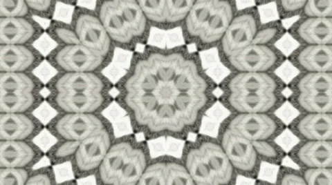 Fantasy black and white animation of sparkling decorative pattern. Vídeos de archivo 47060650