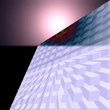 Fantasy block cubes and lens flare 스톡 일러스트