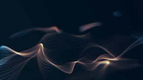 Fantasy Blue Textured Abstract Particles In Organic Motion Background Stock Footage 172302177