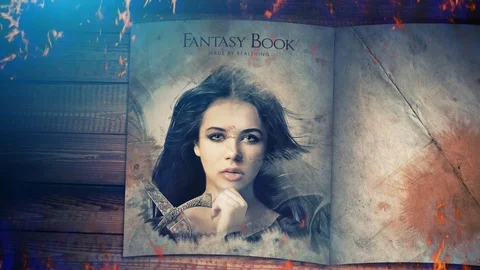 Fantasy Book Opener Slideshow Stock After Effects