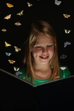 Fantasy Book Reader Foto stock