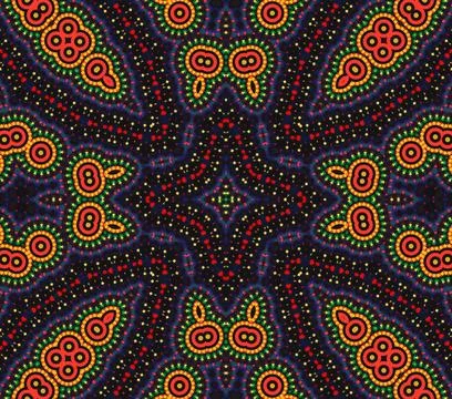 Fantasy bright background Black background with bright color pattern Copyr... Stock Photos