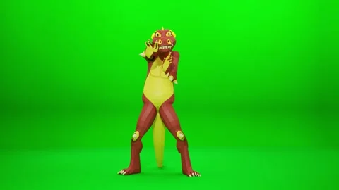 Fantasy Cartoon Crocodile Dance Render Stock Footage 322745857