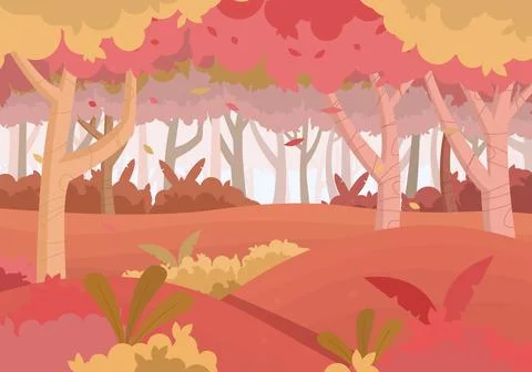 Fantasy cartoon jungle background. Stock Illustration