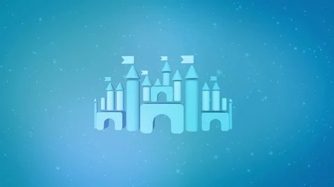 Fantasy Castle Blue 8 Different Animations Stock Footage 80233843