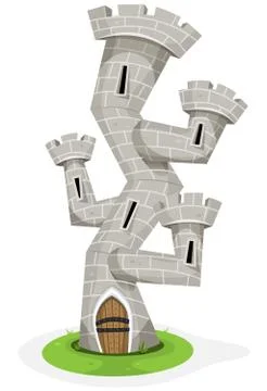 Fantasy castle tower 스톡 일러스트