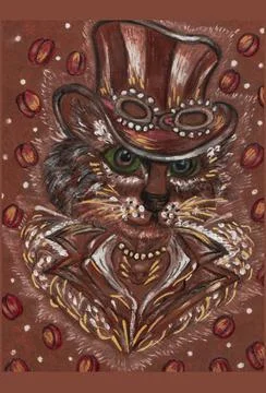 Fantasy cat 스톡 일러스트