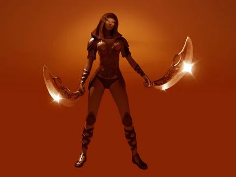 Fantasy character 3d render Stock Illustration