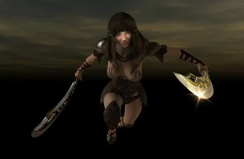 Fantasy character 3d render Stock Illustration