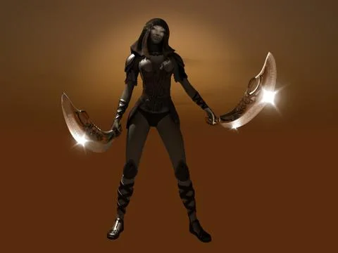 Fantasy character 3d render Stock-Illustration