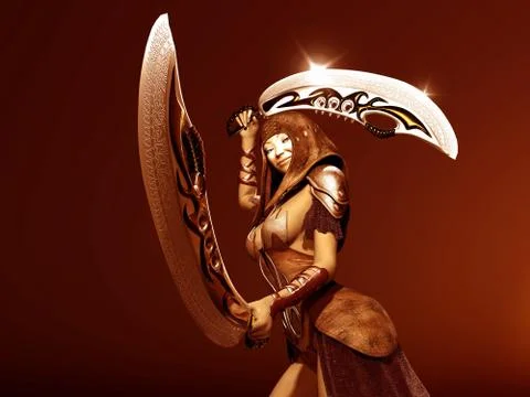 Fantasy character 3d render Stock Illustration