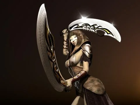 Fantasy character 3d render Stock Illustration