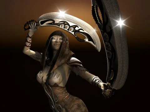 Fantasy character 3d render 스톡 일러스트