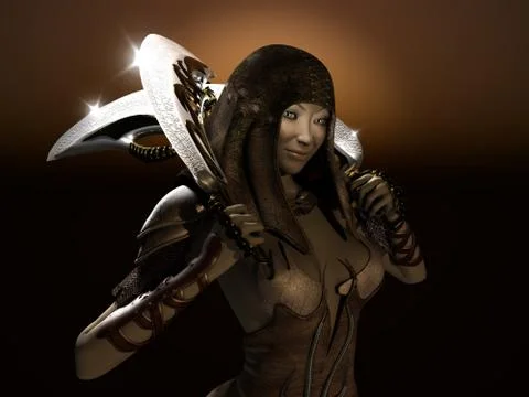 Fantasy character 3d render Stock Illustration