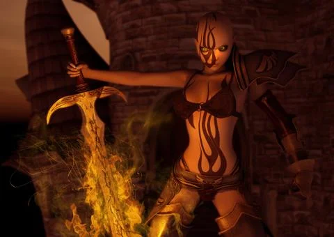 Fantasy character wizard Stock Illustration