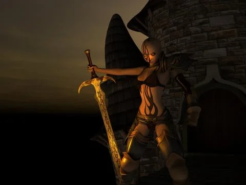 Fantasy character wizard Stock Illustration