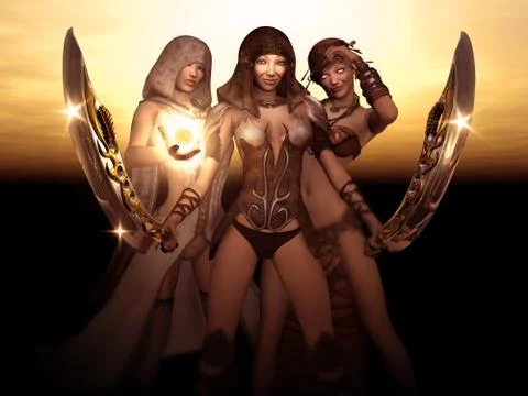 Fantasy character wizard Illustrazione stock