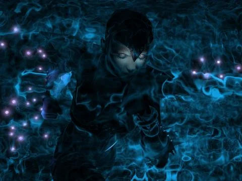 Fantasy character wizard Stock Illustration