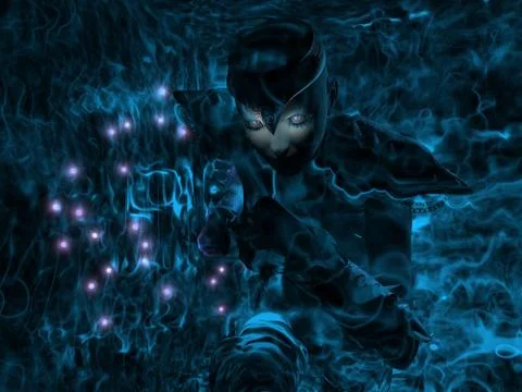 Fantasy character wizard Stock-Illustration