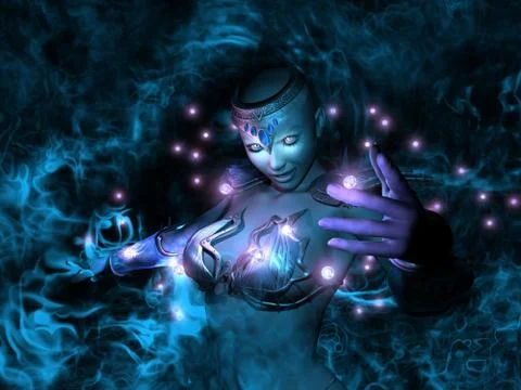 Fantasy character wizard Illustrazione stock