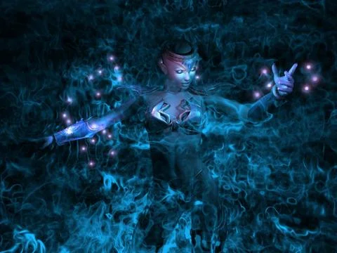 Fantasy character wizard Illustrazione stock