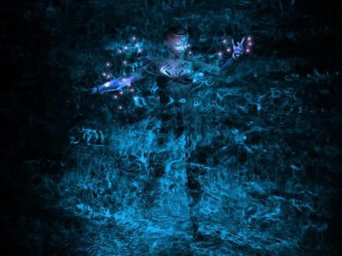 Fantasy character wizard Stock-Illustration