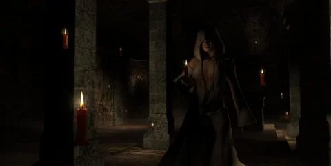 Fantasy character wizard Stock Illustration