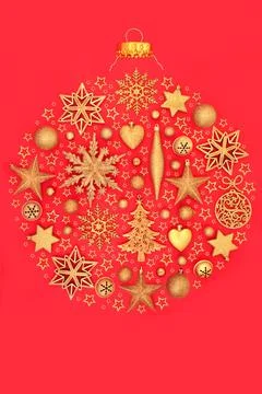 Fantasy Christmas Bauble Shape Tree Decoration イラスト素材
