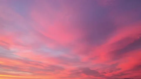 Fantasy Clear Pink Sky Background n Fluffy Clouds. Sky Above. Stock Footage 227335591