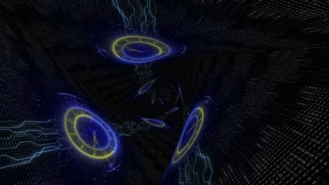 Fantasy Clock on a Futuristic Background, Animation, Loop Stock-Footage 277912031