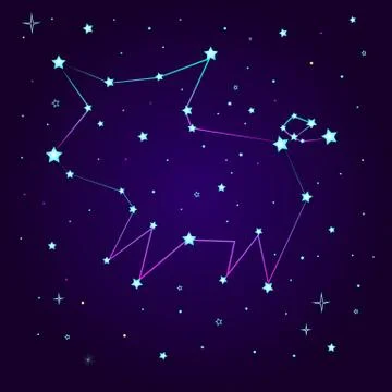 Fantasy constellation of a pig Stock Illustration
