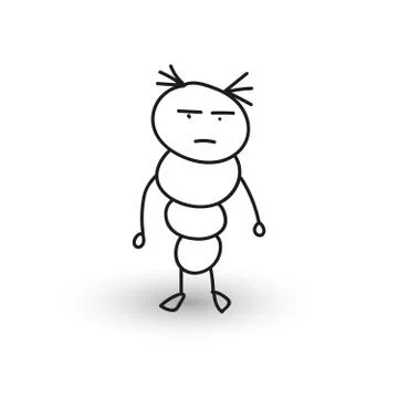 Fantasy creature, a monster. Vector sketch Stock Illustration