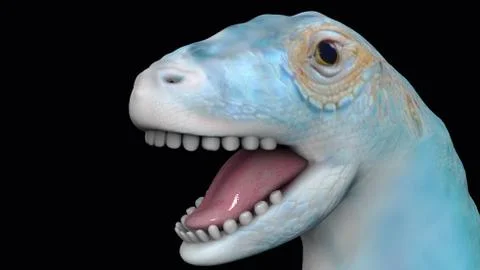 Fantasy dinosaur is smiling on a black background Ilustración de archivo