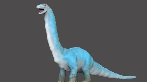 Fantasy dinosaur is smiling on a gray background Ilustración de archivo