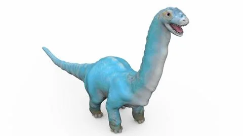 Fantasy dinosaur is smiling on a white background Ilustración de archivo