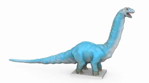 Fantasy dinosaur is smiling on a white background Ilustración de archivo