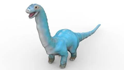 Fantasy dinosaur is smiling on a white background Ilustración de archivo