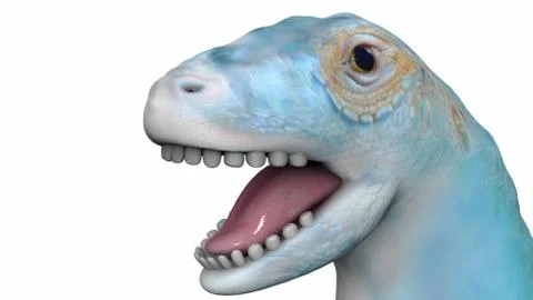 Fantasy dinosaur is smiling on a white background Ilustración de archivo