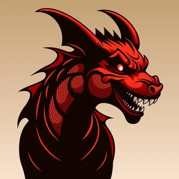 Fantasy Dragon in comics style Stock Illustration