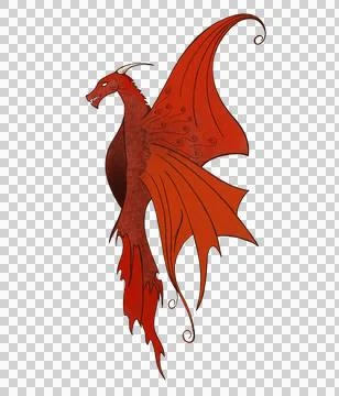 Fantasy dragon of different colors Stock Illustration