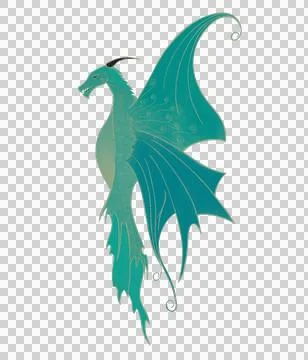 Fantasy dragon of different colors Stock Illustration