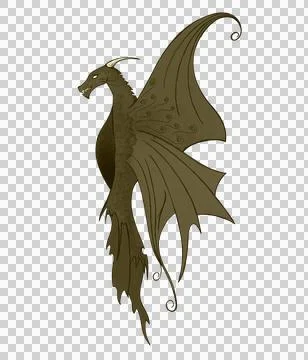 Fantasy dragon of different colors Stock Illustration