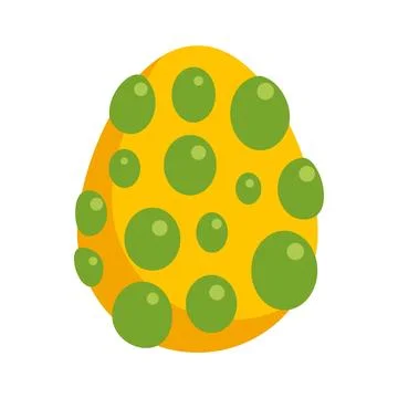 Fantasy dragon egg with green spots cartoon Stock Illustration